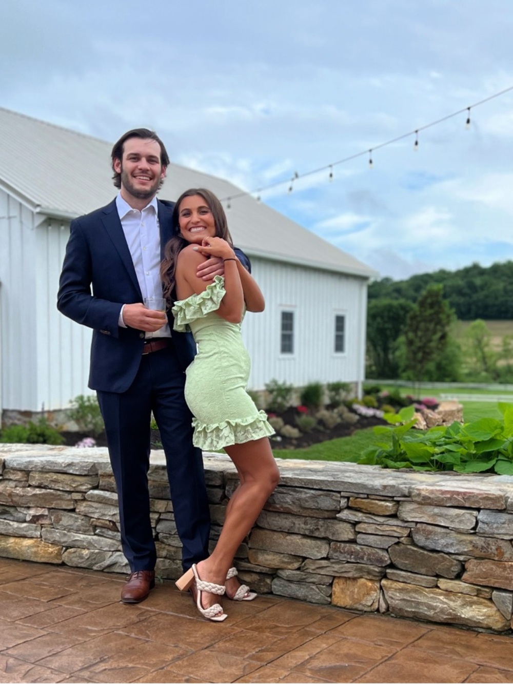 Hello Molly Light Green Ruffle Mini Dress